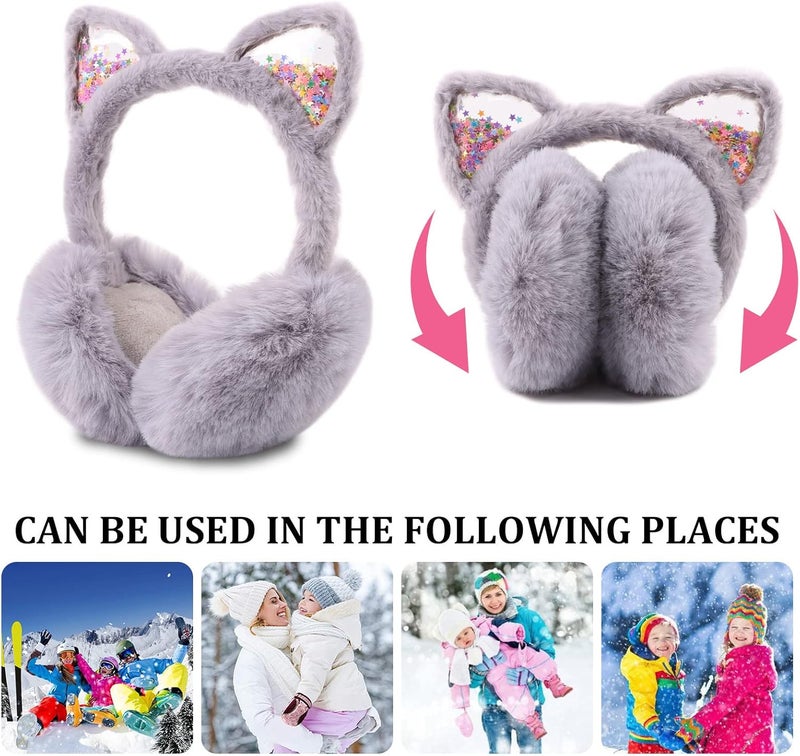 Pesaat Fluffy Ear Muff for Women Plush Earmuffs Kids Winter Earmuffs Girls Boys Cold Weather Ear Warmer - Image 5
